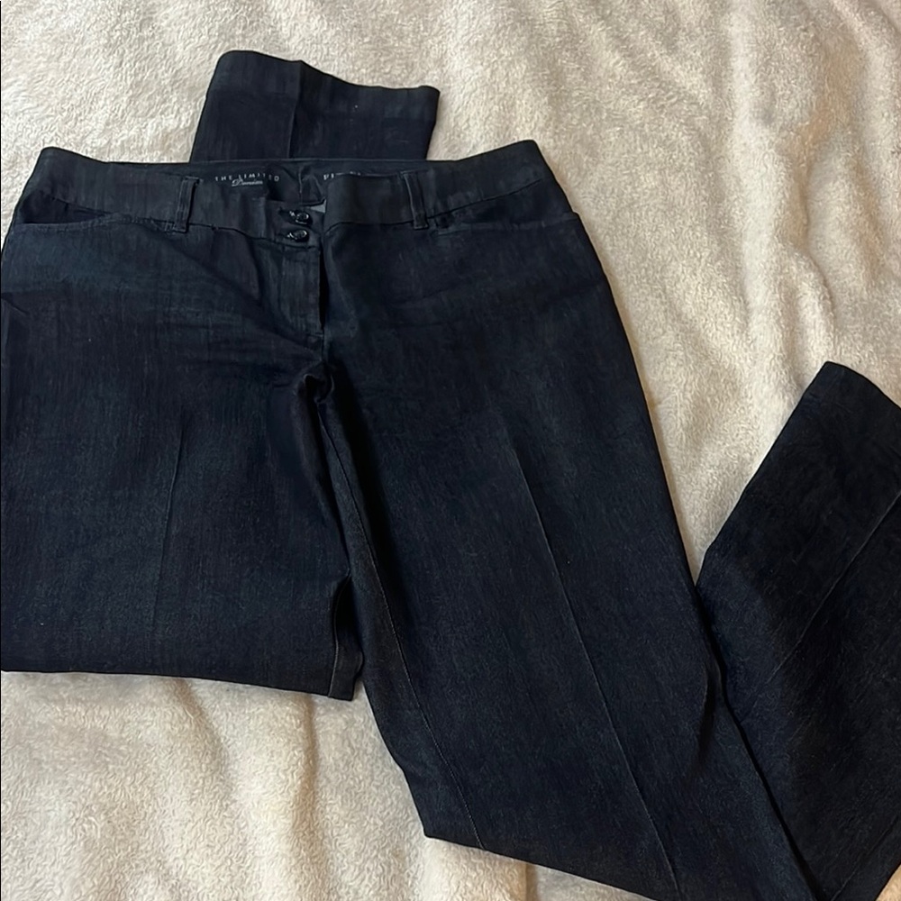 The Limited Dark Blue Fit & Flare Denim Jeans